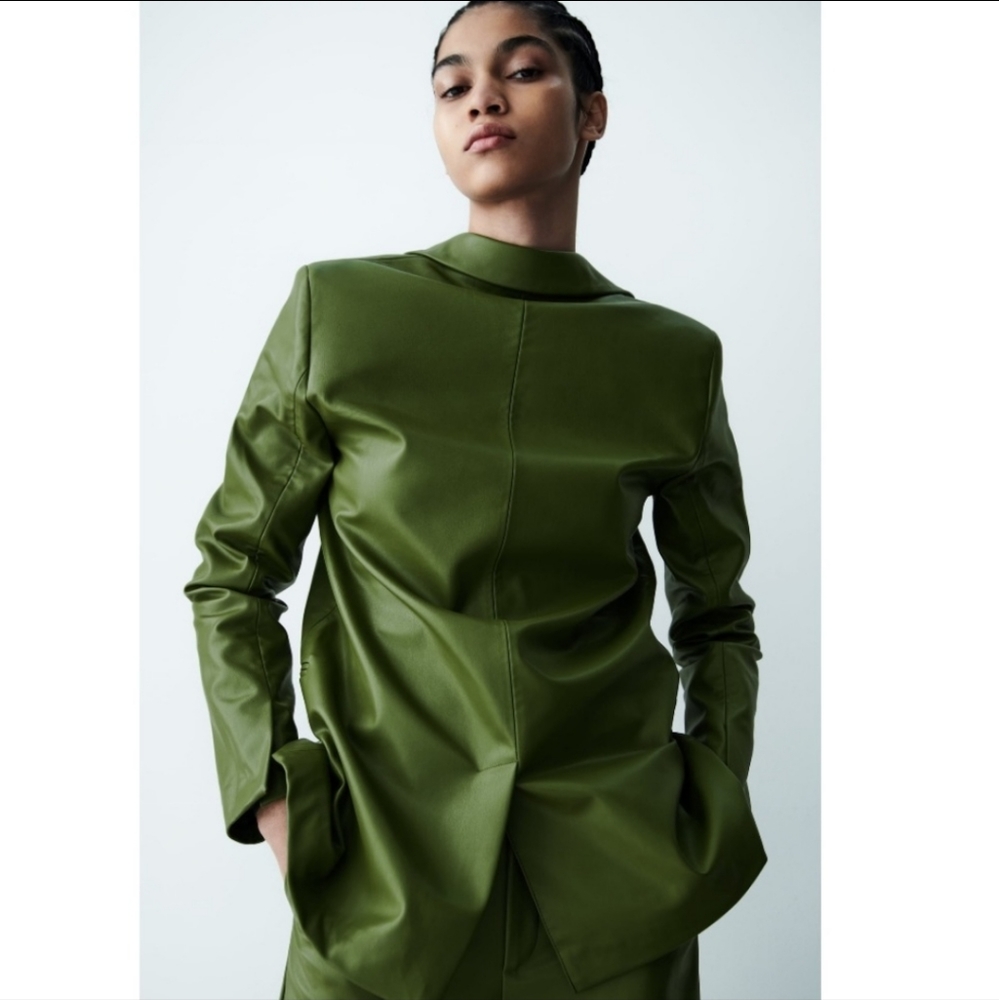 Zara 2 pcs Faux leather blazer + pants - Picture 13 of 16